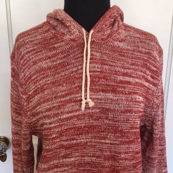 NWOT Gap Men’s Red Hooded Knit Sweater, S - Picture 3 of 6